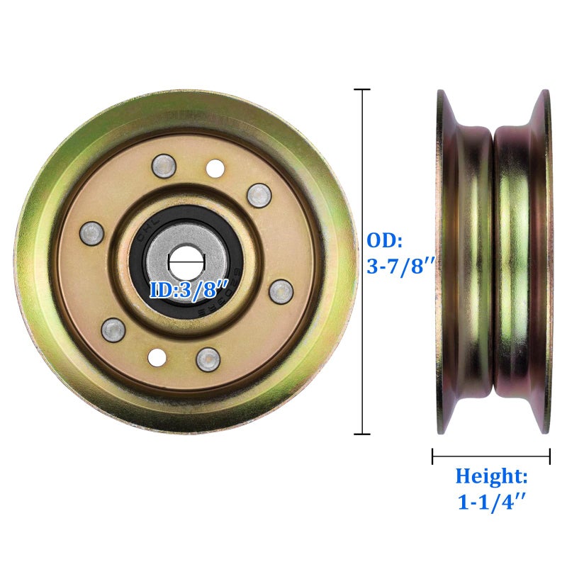 UP2WIN 532173437 Idler Pulley Bearings Compatible with Craftsman Mower LT1000 LT2000 Lawn Mower Tractor with 42" Deck, Replace for 532131494 532 - Image 2